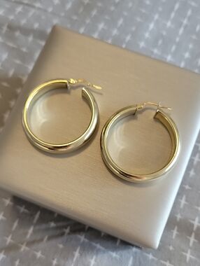 Dyedema Italy Gold Plated 925 Hoop Earrings